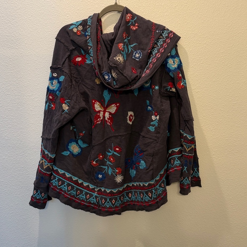Caite Embroidered Hooded Jacket - Picture 2 of 3